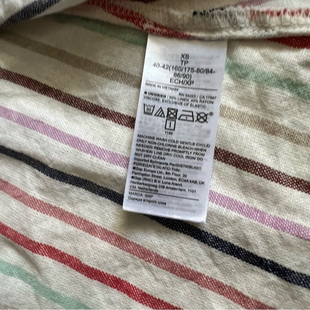 Gap White With Multi-Colored Stripes Sleeveless T… - image 7